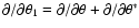 $\partial/\partial\theta_1 = \partial/\partial\theta +
\partial/\partial\theta^*$