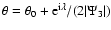 $\theta=\theta_0+{\rm e}^{{\rm i}\lambda}/(2\vert\Psi_3\vert)$
