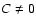 $C\ne 0$