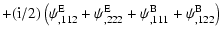 $\displaystyle +({\rm i}/2)\left(\psi^{\rm E}_{,112}+\psi^{\rm E}_{,222}+
\psi^{\rm B}_{,111}+\psi^{\rm B}_{,122} \right)$