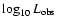 $\log_{10}L_{{\rm obs}}$