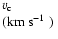 $\textstyle \parbox{14mm}{%
$v_{\rm c}$\\ (km~s$^{-1}$ )}$