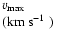 $\textstyle \parbox{18mm}{%
$v_{\rm max}$\\ (km~s$^{-1}$ )}$