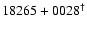 $18265+0028^{\dag }$
