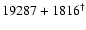 $19287+1816^{\dag }$
