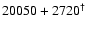 $20050+2720^{\dag }$
