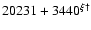 $20231+3440^{\xi\dag }$