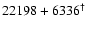 $22198+6336^{\dag }$