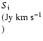 $\textstyle \parbox{15mm}{%
$S_{\rm i}$\\ (Jy~km~s$^{-1}$ )}$