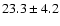 $ 23.3 \pm 4.2$
