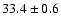 $ 33.4 \pm 0.6$