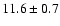 $ 11.6 \pm 0.7$