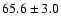 $ 65.6 \pm 3.0$