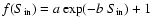 $f(S_{\rm in}) = a\exp(-b~
{S_{\rm in}})+1$