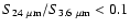 $S_{24~\mu {\rm m}}/S_{3.6~\mu {\rm m}} < 0.1$