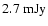 $2.7~{\rm mJy}$