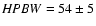 ${\it HPBW} =54\pm 5$