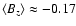 $\langle B_z \rangle \approx -0.17$