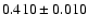$0.410 \pm 0.010$