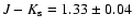$J-K_{\rm s} = 1.33 \pm 0.04$