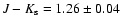 $J-K_{\rm s} = 1.26 \pm 0.04$