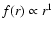 $f(r) \propto r^{1}$
