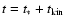 $t=t_{\ast} +
t_{\rm kin}$