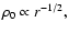 $\rho _0 \propto r^{-1/2},$