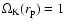 $\Omega_{\rm K}(r_{\rm p}) =1$