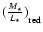 ${(\frac{M_{\star}}{L_{\star}})}_{\rm red}$