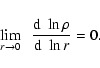 \begin{displaymath}\lim_{r \to 0} \;\; \frac{{\rm d} \;\ln \rho}{{\rm d} \; \ln r} = 0.
\end{displaymath}