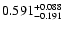 $0.591^{\rm + 0.088}_{-0.191}$