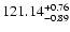 $121.14^{\rm + 0.76}_{-0.89}$