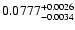$0.0777^{\rm + 0.0026}_{-0.0034}$