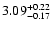 $3.09^{\rm + 0.22}_{-0.17}$