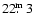 $22\hbox{$.\!\!^{\rm m}$ }3$