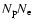 $ N_{\rm p}N_{\rm e}$
