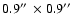 $0.9\hbox{$^{\prime\prime}$ }\times0.9\hbox{$^{\prime\prime}$ }$