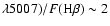 $\lambda5007)/F({\rm H}\beta)\sim2$