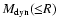 $M_{{\rm dyn}}({\le} R)$