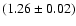 $(1.26\pm0.02)$