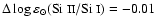 $\Delta\log\varepsilon_\odot(\mbox{Si {\sc ii}}/\mbox{Si {\sc i}}) = -0.01$