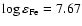 $\log\varepsilon_{\rm Fe}
= 7.67$