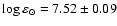 $\log\varepsilon_\odot = 7.52 \pm 0.09$