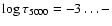 $\log\tau_{5000} = -3
\ldots -$