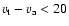 $v_{\rm t} - v_{\rm a} < 20$