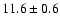 $11.6 \pm 0.6$