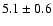 $5.1 \pm 0.6$