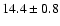$14.4 \pm 0.8$