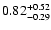 $0.82_{\rm -0.29}^{+0.52}$